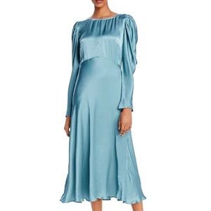 Ghost London Rosaleen Crepe Satin Midi Dress - Size M